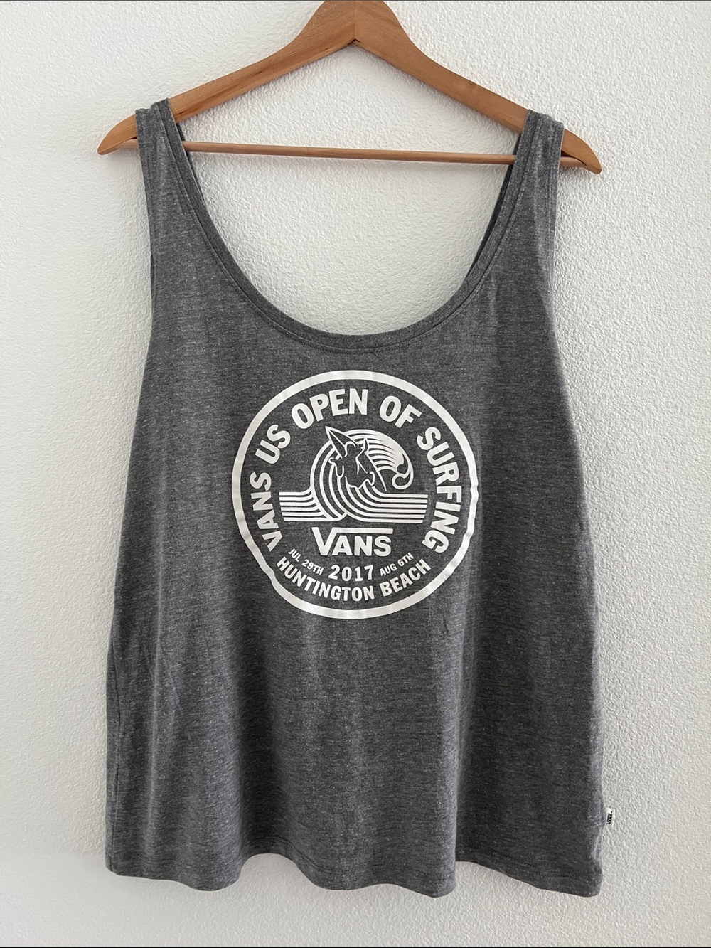 Vans Gray Tank Top Graphic Tee Shirt